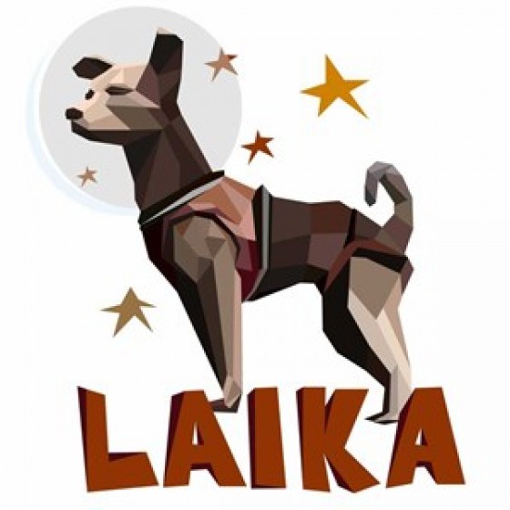 Petdesign Astronot Köpek LAIKA Mousepad ve Nihale 20x20 cm