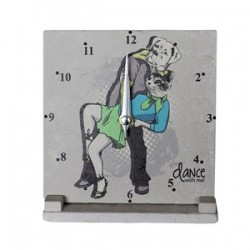 Petdesign Kedi Köpek Dansı Doğal Taş Masa ve Duvar Saati 15x15 cm Petdesign Kedi Köpek Dansı Doğal Taş Masa ve Duvar Saati 15x15 cm