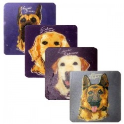 Petdesign Mutlu Köpekler Doğal Taş Bardak Altlığı 4 Lü Petdesign Mutlu Köpekler Doğal Taş Bardak Altlığı 4 Lü