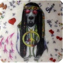 Petdesign Peace Doğal Taş Bardak Altlığı 4 Lü