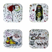 Petdesign Peace Metal Bardak Altlığı 4 Lü