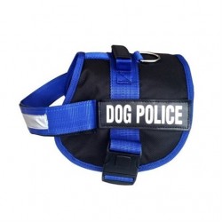 PetPretty Mavi Dog Police Göğüs Tasması Small