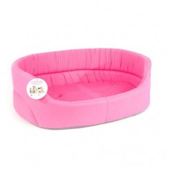 Petprety Kumaş Kedi Köpek Oval Yatağı Pembe No:3