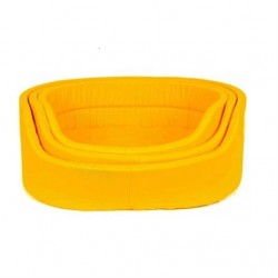 Petprety Kumaş Kedi Köpek Oval Yatağı Sarı No:3