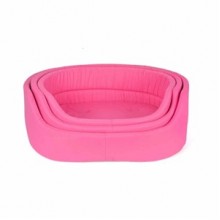 Petprety Kumaş Kedi Köpek Oval Yatağı Pembe No:2