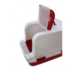 Petstyle Jumbo Teraslı Kapalı Kedi Kum Kabı Pembe