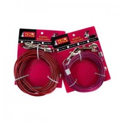 PetStyle Plastik Kaplı Bahçe Bağlama Çelik Halatı 6 mt