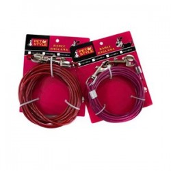 PetStyle Plastik Kaplı Bahçe Bağlama Çelik Halatı 3 mt