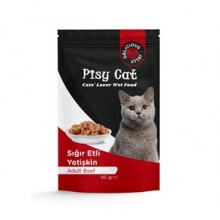 PisyCat Pouch Adult Beef Etli Kedi Konservesi 85 Gr