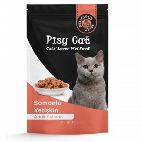 PisyCat Pouch Adult Salmon Somonlu Kedi Konservesi 85 Gr