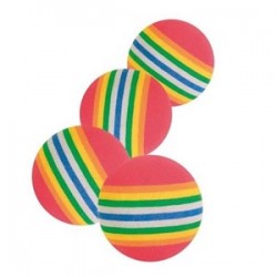 PisyCat Renkli Sünger Top Kedi Oyuncağı 3,5 cm 2li