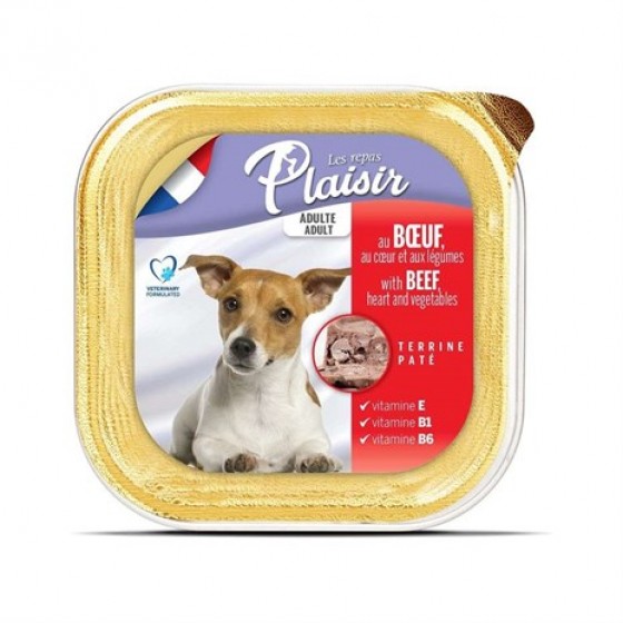 PLAISIR Biftekli Sebzeli Ezme Köpek Konservesi 150 gr