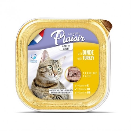 Plaısır Ezme Yetişkin Kedi Konservesi Hindili 100 Gr