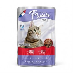 PLAISIR Yetişkin Kedi Konservesi Biftek ve Hindili 100 Gr PLAISIR Yetişkin Kedi Konservesi Biftek ve Hindili 100 Gr