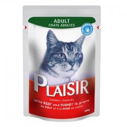 PLAISIR Yetişkin Kedi Konservesi Biftek ve Hindili 100 Gr PLAISIR Yetişkin Kedi Konservesi Biftek ve Hindili 100 Gr
