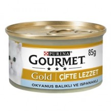 ProPlan Gourmet Gold Ispanak Soslu Okyanus Balıklı Kedi Konservesi 85