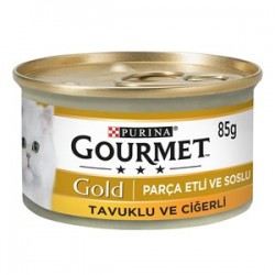 Proplan Gourmet Gold Parça Etli Soslu Tavuklu Ciğerli Kedi Konservesi 85 Gr Proplan Gourmet Gold Parça Etli Soslu Tavuklu Ciğerli Kedi Konservesi 85 Gr