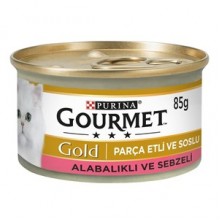 Proplan Gourmet Gold Parça Etli Soslu Alabalık Sebzeli Kedi Konservesi