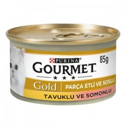 Proplan Gourmet Gold Parça Etli Soslu Somonlu Tavuklu Kedi Konservesi Proplan Gourmet Gold Parça Etli Soslu Somonlu Tavuklu Kedi Konservesi
