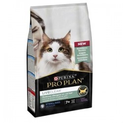 ProPlan LiveClear Steril +7 Hindili Yaşlı Kısır Kedi Maması 1.4kg ProPlan LiveClear Steril +7 Hindili Yaşlı Kısır Kedi Maması 1.4kg