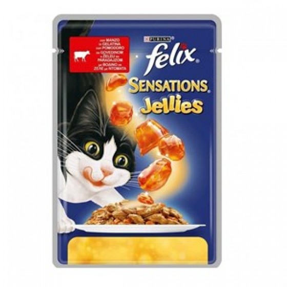 Felix Sensation Sığır & Domatesli Kedi Yaş Mama 85 Gr