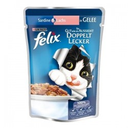 Felix Çifte Lezzet Somon & Sardalya Kedi Yaş Mama 85 Gr Felix Çifte Lezzet Somon & Sardalya Kedi Yaş Mama 85 Gr