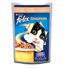Felix Sensation Somon & Karidesli Kedi Yaş Mama 85 Gr