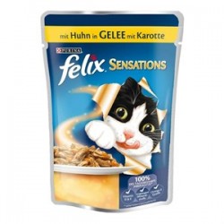 Felix Sensation Tavuk & Havuçlu Kedi Yaş Mama 85 Gr Felix Sensation Tavuk & Havuçlu Kedi Yaş Mama 85 Gr