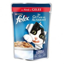Felix Agail Sığır Etli Kedi Yaş Mama 85 Gr Felix Agail Sığır Etli Kedi Yaş Mama 85 Gr