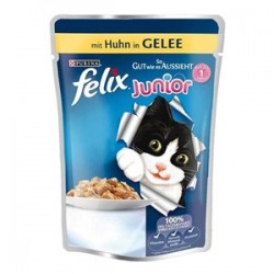 Felix Junior Yavru Tavuk Etli Kedi Yaş Mama 85 Gr Felix Junior Yavru Tavuk Etli Kedi Yaş Mama 85 Gr