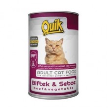 Quik Biftekli ve Sebzeli Kedi Konservesi 415 Gr