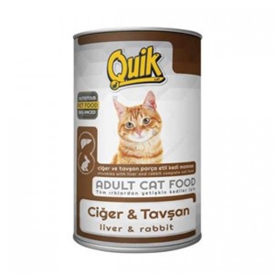 Quik Ciğer-Tavşanlı Kedi Konservesi 415 Gr