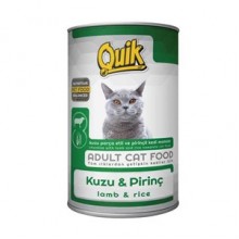 Quik Kuzu Etli-Pirinçli Kedi Konservesi 415 Gr