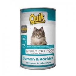 Quik Somon-Karidesli Kedi Konservesi 415 Gr Quik Somon-Karidesli Kedi Konservesi 415 Gr