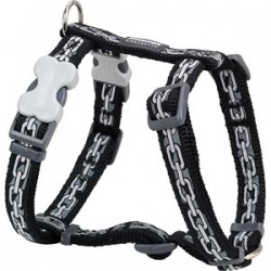 Red Dingo Chain Desenli Siyah Köpek Göğüs Tasması 25 mm Red Dingo Chain Desenli Siyah Köpek Göğüs Tasması 25 mm