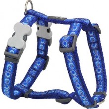 Red Dingo Cosmos Desenli Köpek Göğüs Tasması 25 mm Mavi
