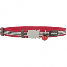 Red Dingo Fang It Desenli Kedi Boyun Tasması Kırmızı 12 mm