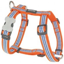 Red Dingo Fang It Desenli Köpek Göğüs Tasması 20 mm Turuncu