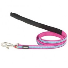 Red Dingo Fang It Desenli Köpek Uzatma Tasması Pembe 20 mm