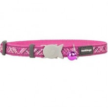 Red Dingo Flanno Desenli Kedi Boyun Tasması Pembe 12 mm