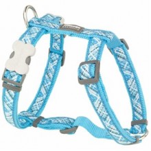 Red Dingo Flanno Desenli Köpek Göğüs Tasması 15 mm Mavi