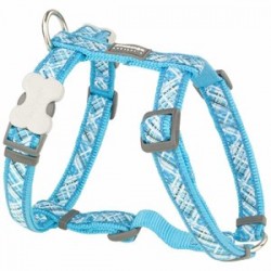 Red Dingo Flanno Desenli Köpek Göğüs Tasması 15 mm Mavi