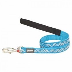 Red Dingo Flanno Desenli Köpek Uzatma Tasması Mavi 15 mm