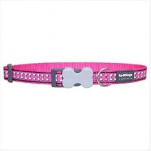 Red Dingo Fosforlu Kemik Desenli Köpek Boyun Tasması 20 mm Pembe