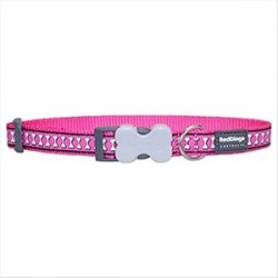 Red Dingo Fosforlu Kemik Desenli Köpek Boyun Tasması 20 mm Pembe