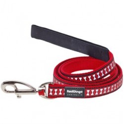 Red Dingo Fosforlu Kemik Desenli Köpek Sevk Tasması 120Cm/12 mm Kırmız Red Dingo Fosforlu Kemik Desenli Köpek Sevk Tasması 120Cm/12 mm Kırmız