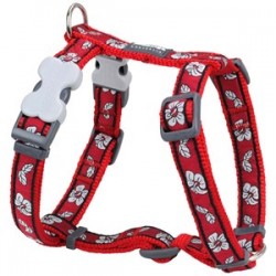 Red Dingo Hibiscus Desenli Kırmızı Köpek Göğüs Tasması 20 mm Red Dingo Hibiscus Desenli Kırmızı Köpek Göğüs Tasması 20 mm
