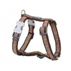 Red Dingo Hypno Desenli Köpek Göğüs Tasması 12 mm Kahverengi