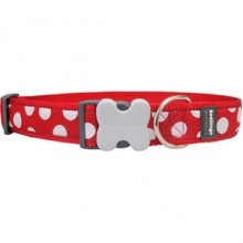 Red Dingo Puantiyeli Köpek Boyun Tasması Dev Irk Kısa 40 mm