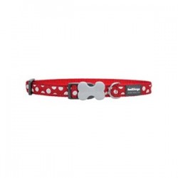 Red Dingo Puantiyeli Köpek Boyun Tasması 25 mm Kırmızı-Beyaz Red Dingo Puantiyeli Köpek Boyun Tasması 25 mm Kırmızı-Beyaz